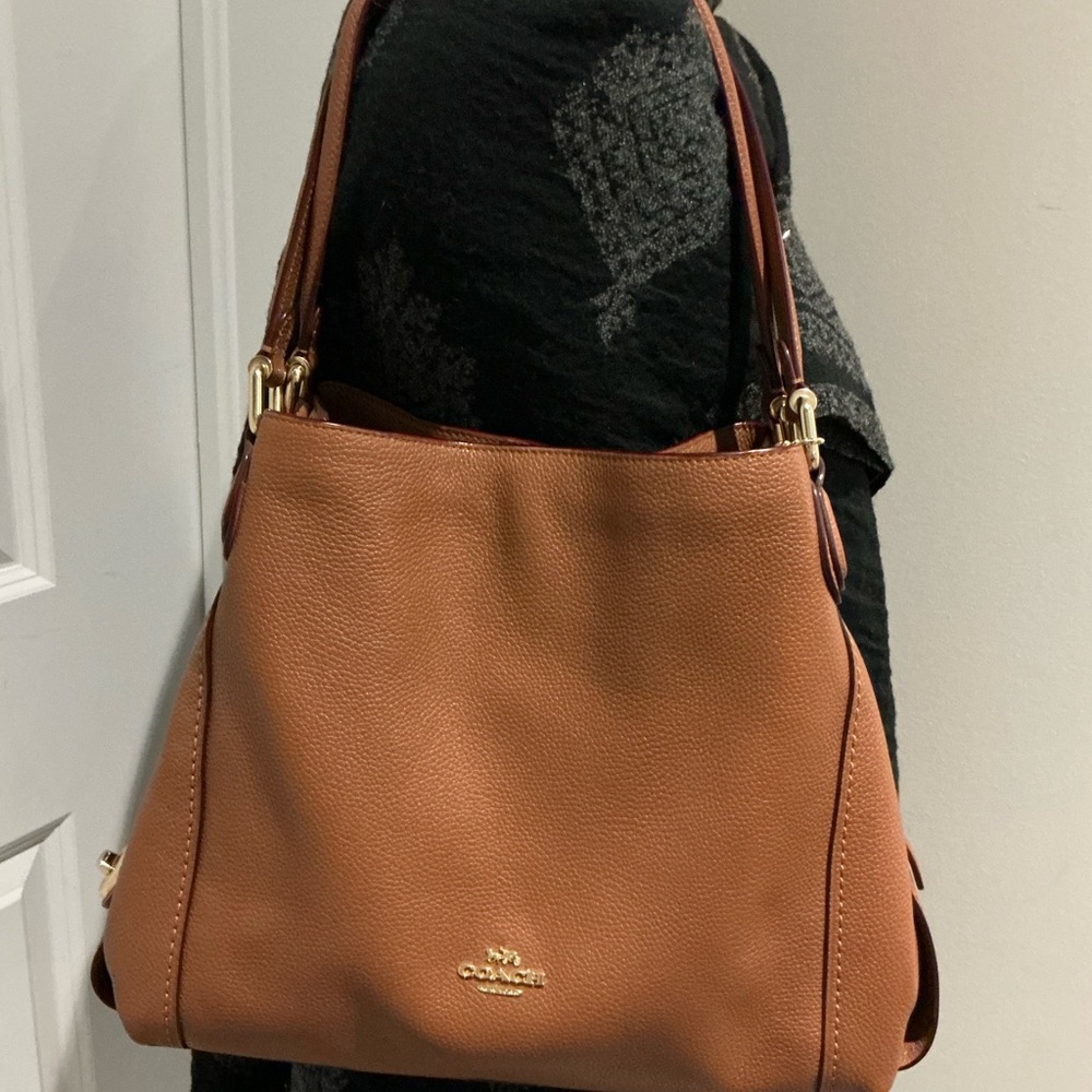 Coach Tan Leather Shoulder Bag